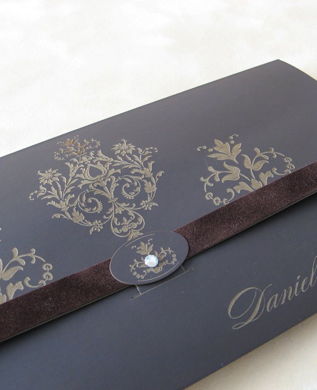 Detaliu gravura invitatie lux