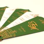 Invitatie evantai in culori speciale