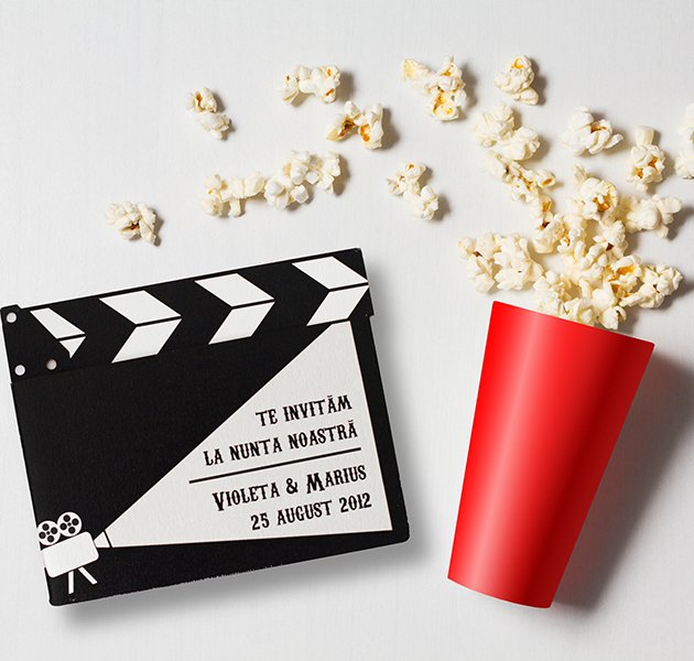 Invitatie nunta Cinema pentru iubitorii de film