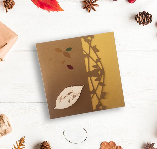 Invitatie de nunta pentru toamna