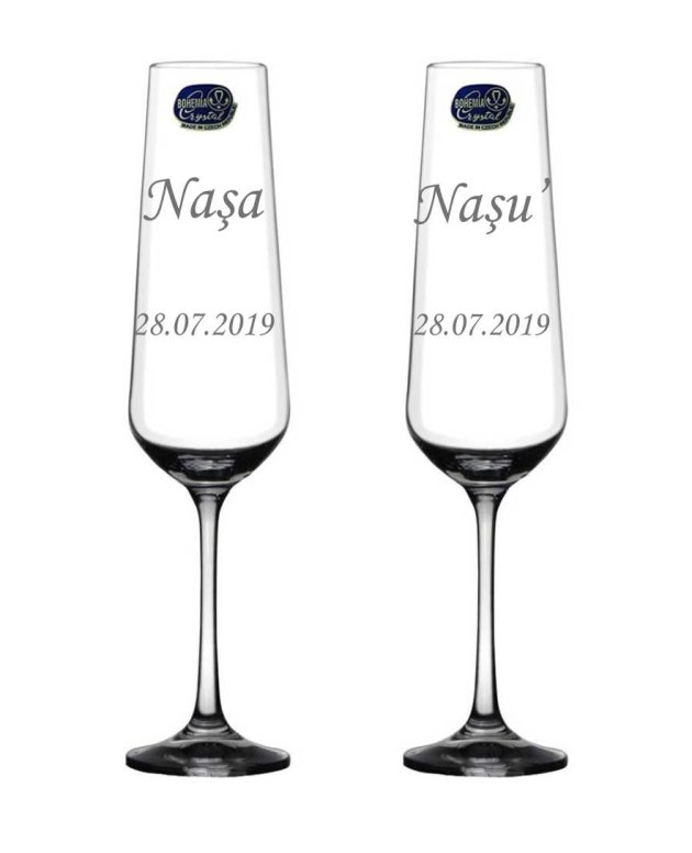Pahare nasi personalizate prin gravura pentru nunta