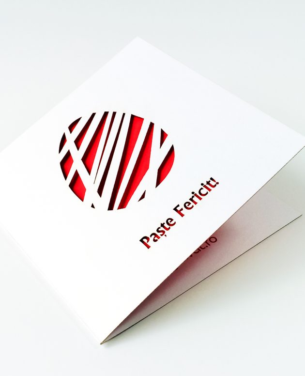 Felicitare business pentru Paste cu our stilizat