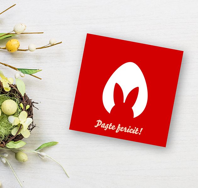 Felicitare eleganta pentru sarbatorile pascale