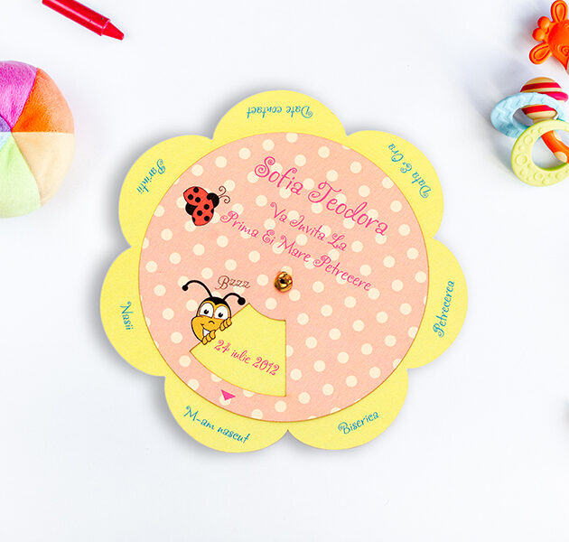 Invitatie de biotez in forma de floare