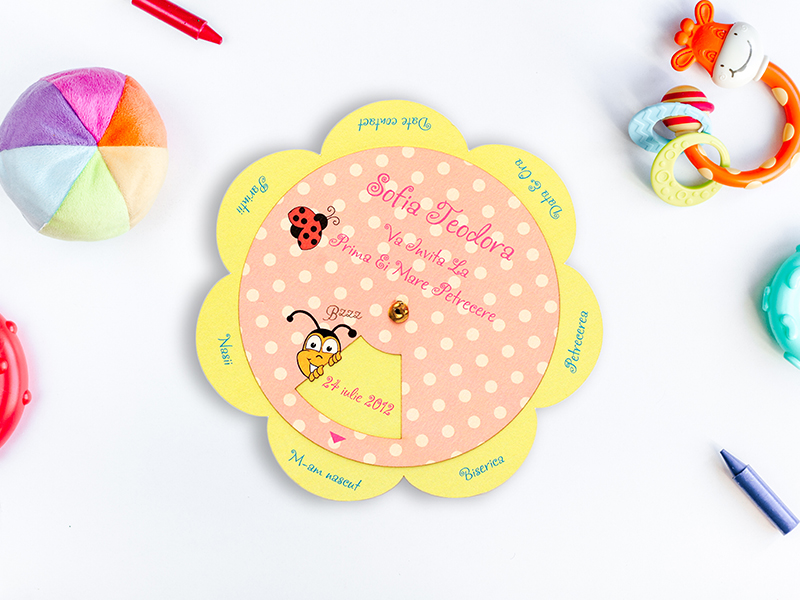 Invitatie de biotez in forma de floare